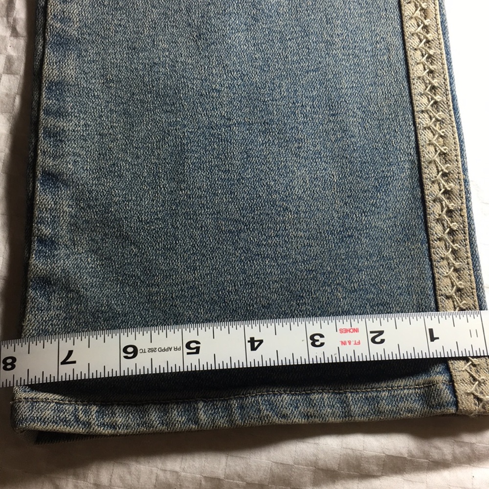 💜NWT.ELIE TAHARI ,VINTAGE LIGHT BLUE JEAN ,Size2p - Picture 7 of 8